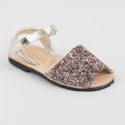 7507 Pink Glitter Spanish Sandals