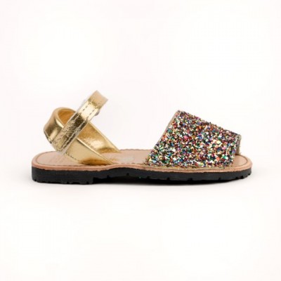 7507 Multi Glitter Spanish Sandals