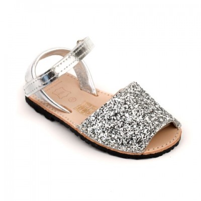 7507 Silver Glitter Spanish Sandals
