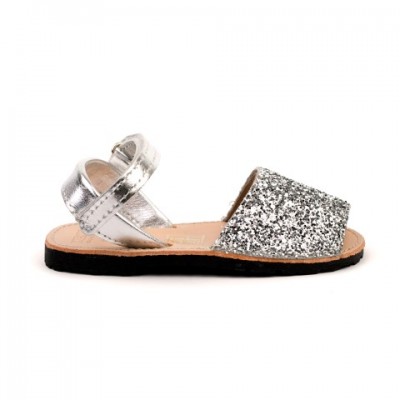 7507 Silver Glitter Spanish Sandals