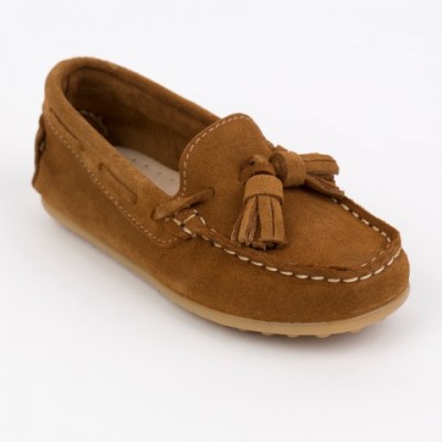 515 Tan Suede Loafer with Tassels