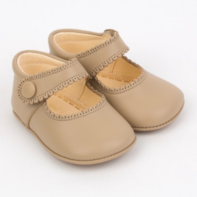 TI114 Camel Leather Mary Jane Pram Shoe - £24.99 - Pram Shoes - Our ...