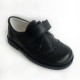 TI557 Navy Leather Velcro School Shoes