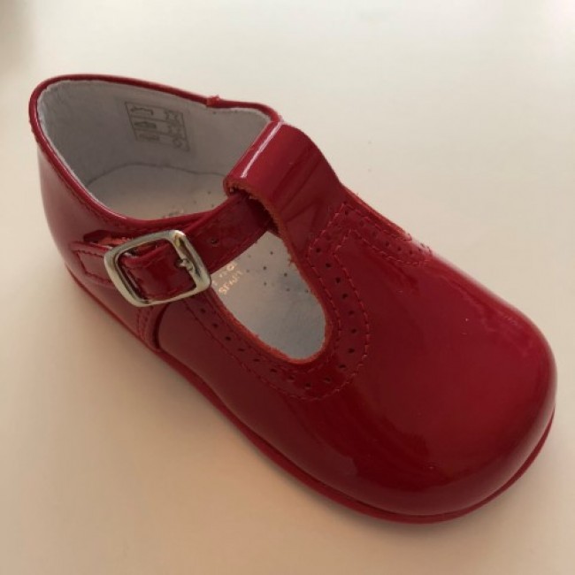 184-E Nens Red Patent T-Bar Shoe - £39.99 - T-Bars - Our Little Shoe ...