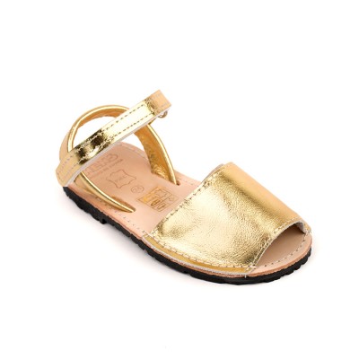 7507 Gold Leather Spanish Sandals 