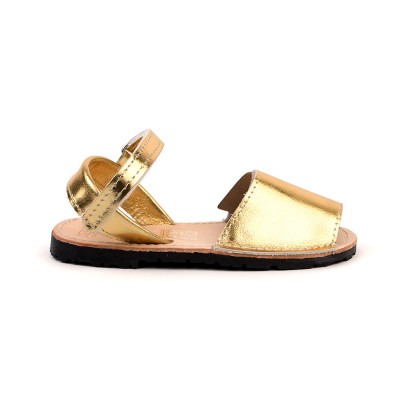 7507 Gold Leather Spanish Sandals 