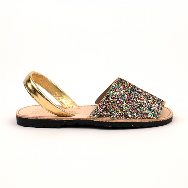 7505 Multi Glitter Spanish Sandals (Slingbacks sizes 32-34) - £15.00 ...