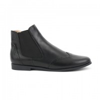 A-2644 Black Leather Chelsea Boots