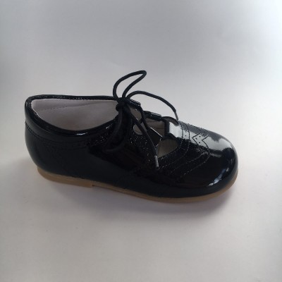 370005 Navy Patent Lace up Shoe